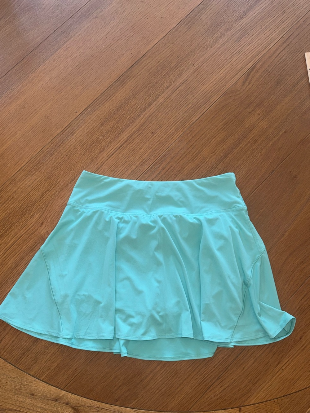 CRZ YOGA Aqua Blue Circle Skater Skirt